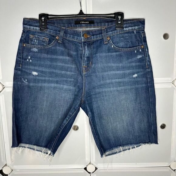 J Brand Cut Off Bermuda Jean Shorts Size 28 - Picture 1 of 10